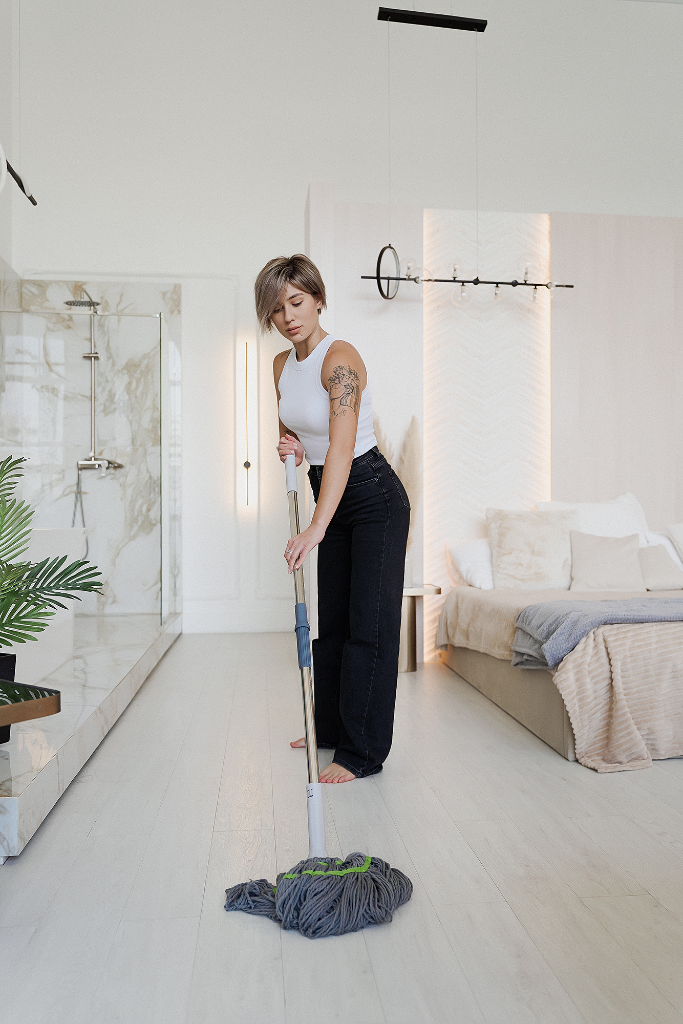 Швабра верёвочная с отжимом TOHOMU TWIST MOP, 112 см